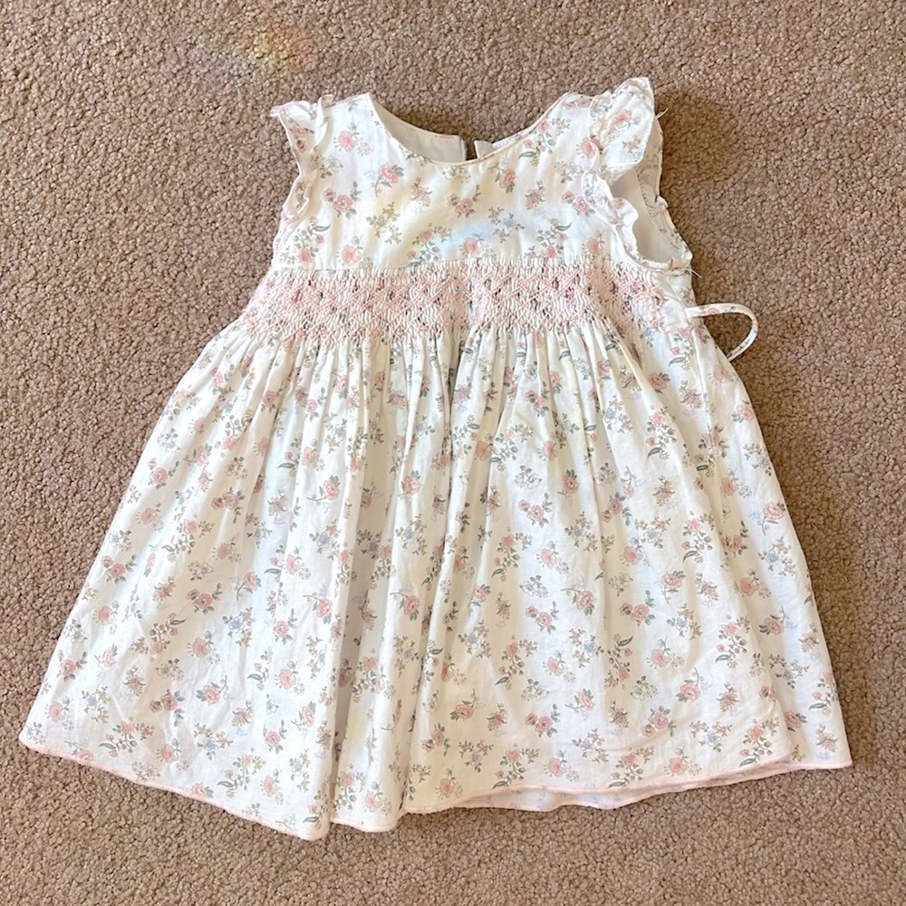 Fleurisse smocked dress 12m